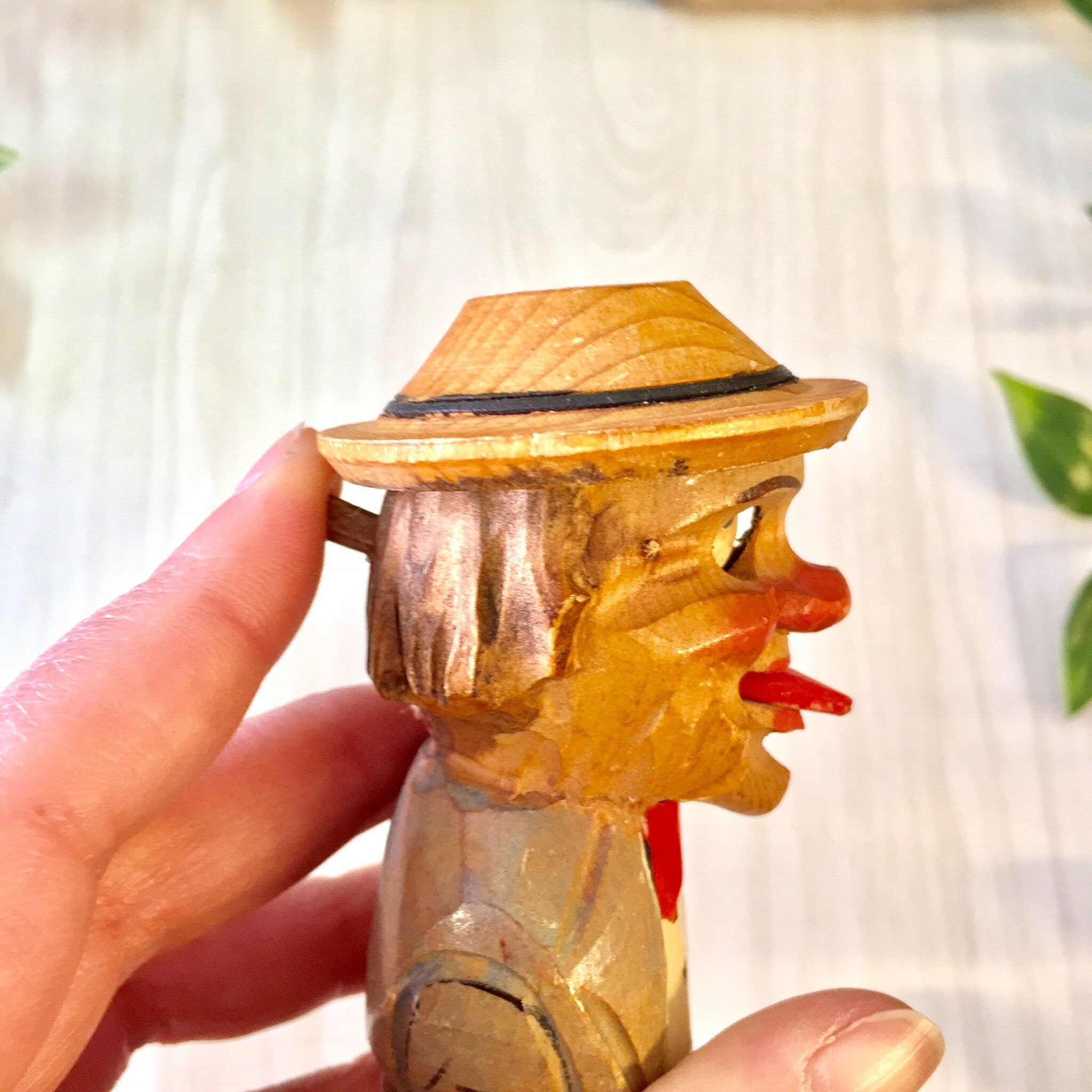 Anri Bottle Stop, Cork Bottle Stop, Hand Carved Wood, Wooden Bottle Stop, Anri Mechanical Stopper, Vintage Home Decor, Wine Stopper, Cork