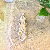 Vintage Silver Brooch, Sterling Silver, Vintage Jewelry, Abstract Jewelry, Vintage Pin, Brooch, Woman Figure, Cloaked Figure, Ghost, Gift