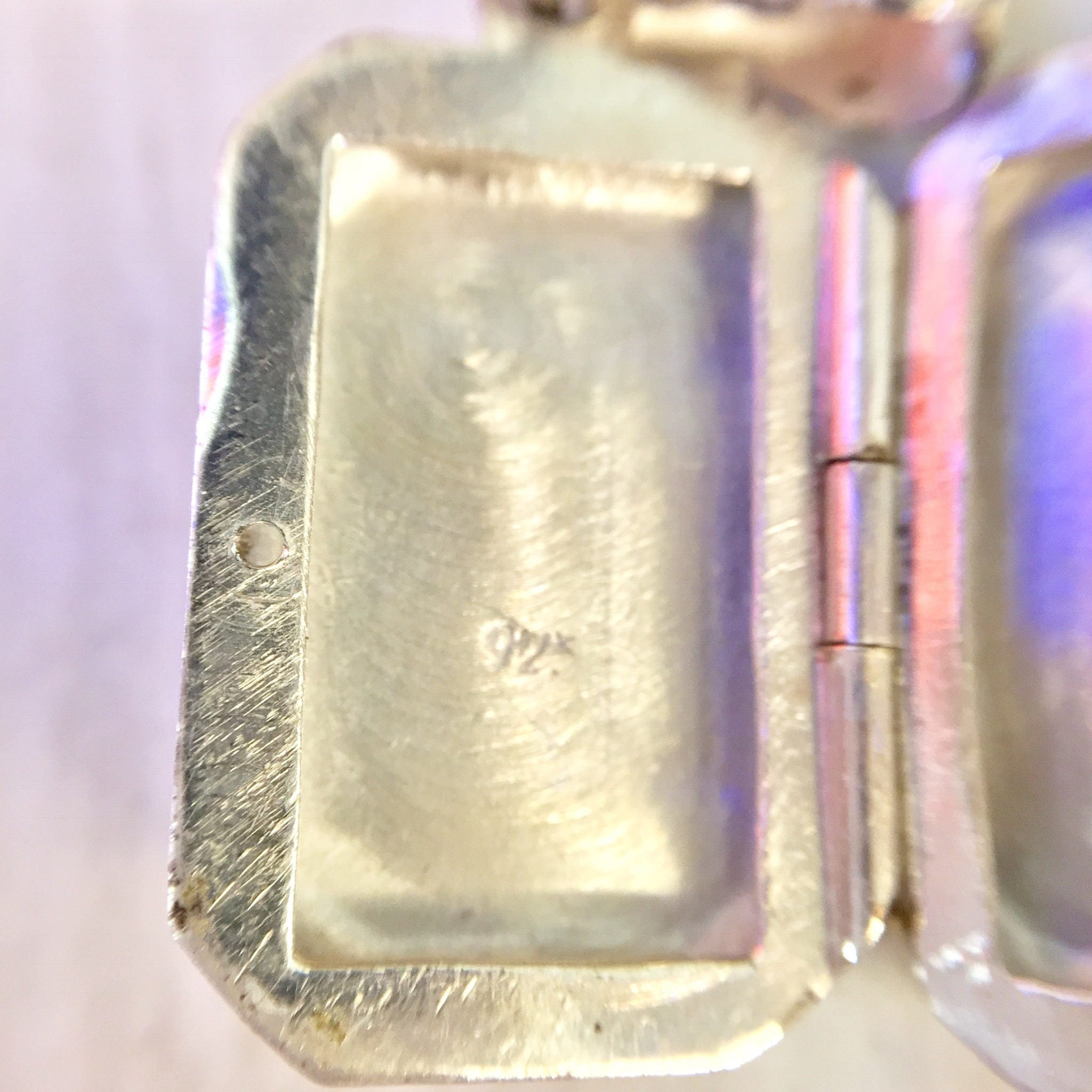 Vintage Silver Pendant | Puffy Etched Locket | Sterling Silver Locket | Vintage Locket | Etched Silver | Locket | Necklace | Pendant |Etched