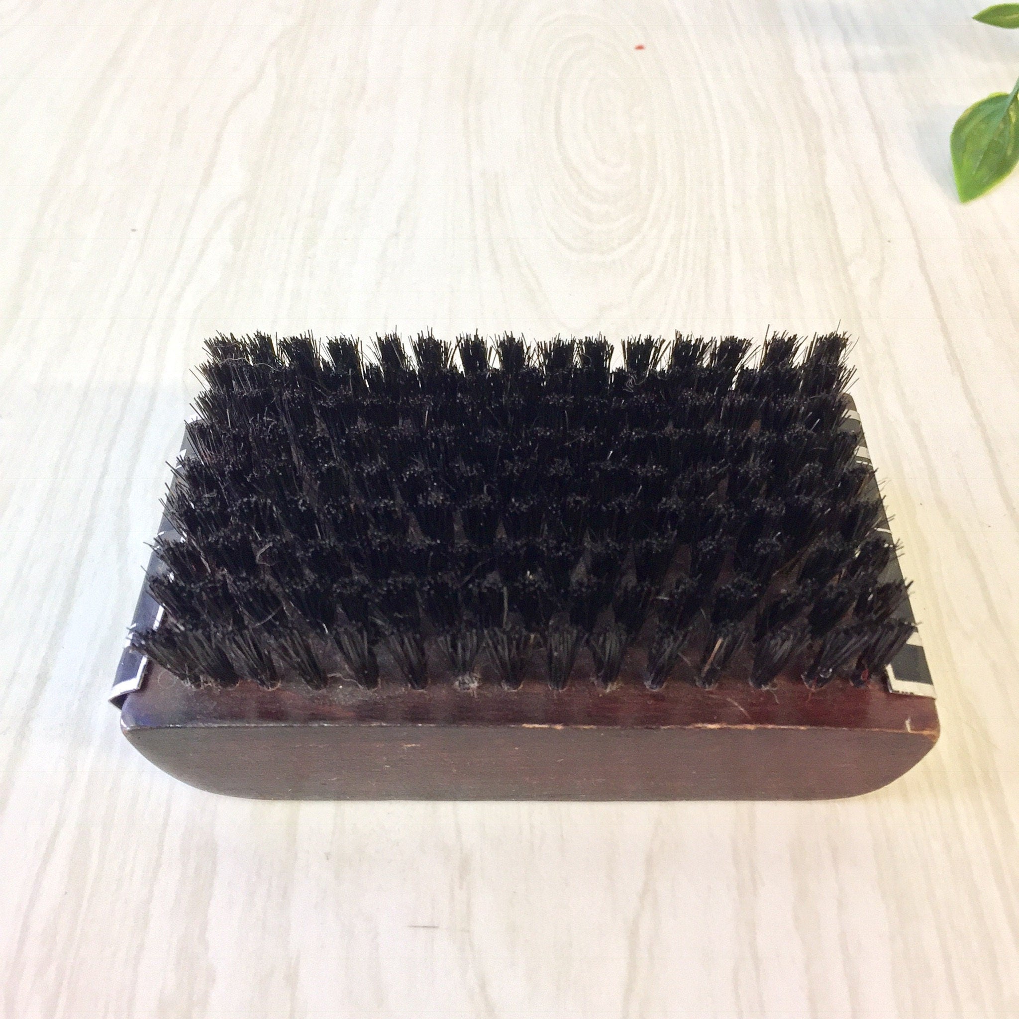 Vintage Clothes Brush, Suit Brush, Clothing Brush, Black and Chrome, Bristle Brush, Wardrobe Brush, Vintage, Grooming, Lint Brush, MCM