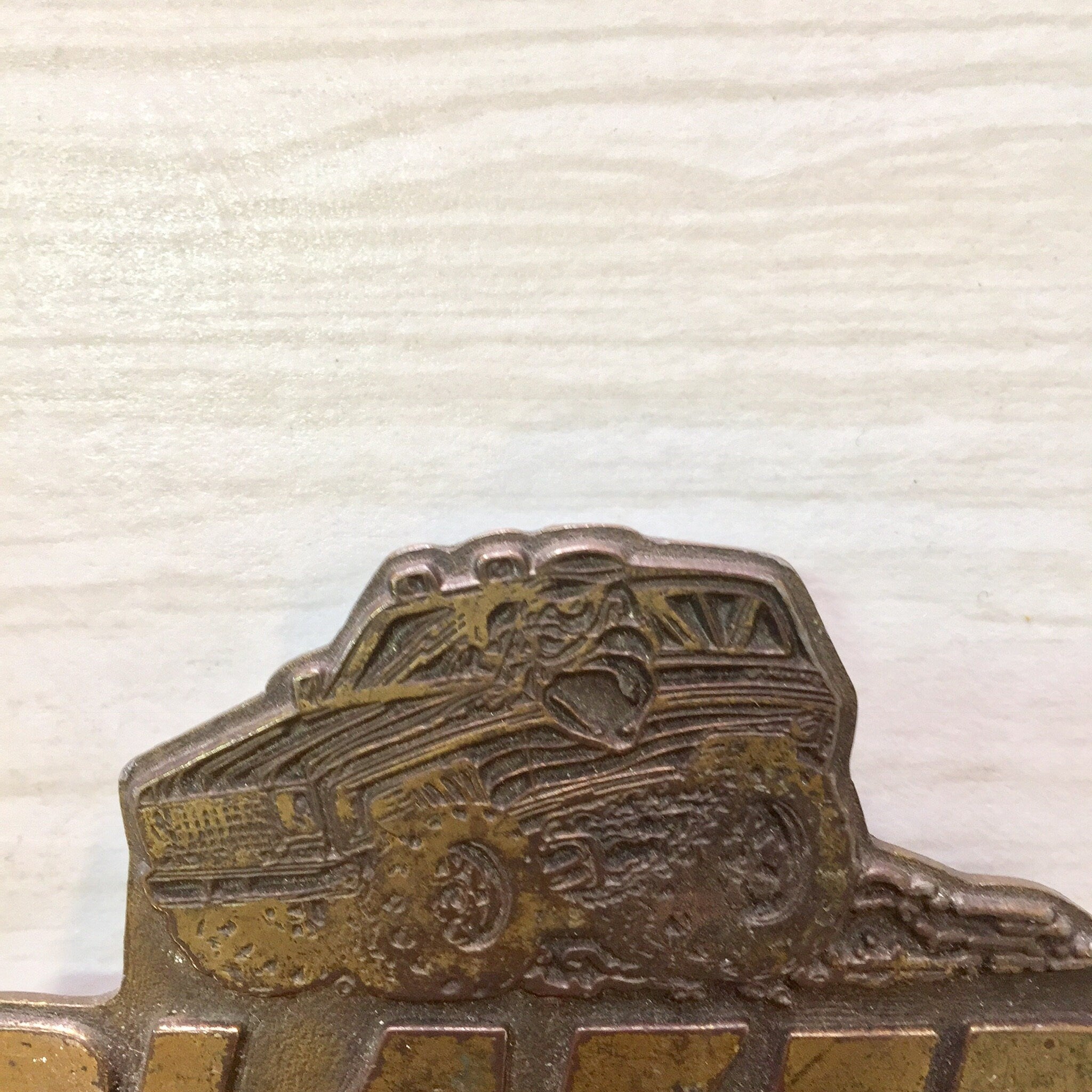 Vintage Belt Buckle, Brass Belt Buckle, Blazer Buckle, Monster Truck, Belt Accessories, Vintage Style, Gift for Him, Truck, Belt Buckle