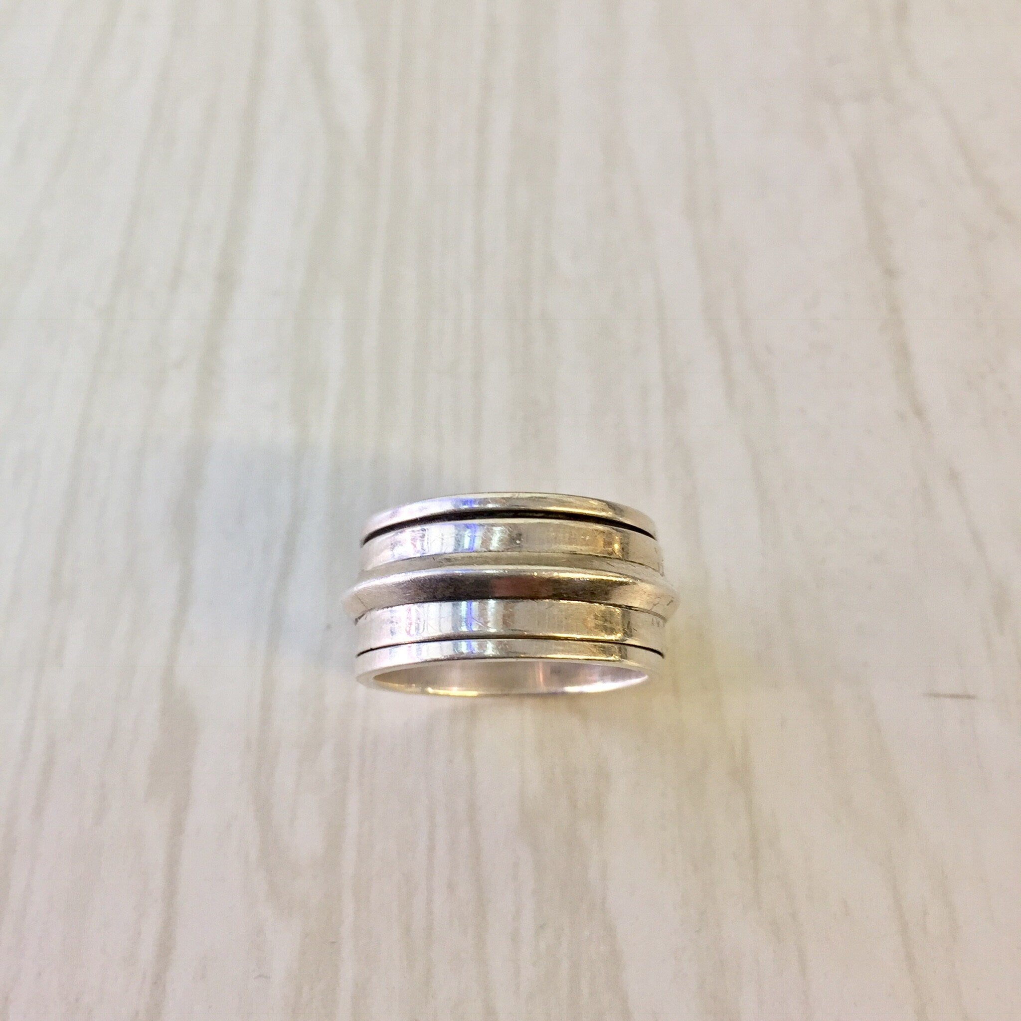 Vintage Spinner Ring, Sterling Silver, Vintage Silver Ring, Meditation Ring, 925, Band Ring, Moveable Ring, Vintage Jewelry, Fidget Ring
