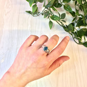 Vintage Silver Ring | Blue Topaz Ring | Vintage Jewelry | Blue Topaz | Blue Jewelry | Sterling Silver Ring | Engagement Ring | Promise Ring