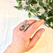 Vintage Silver Ring | Vintage Jewelry | Eagle Ring | Skull Ring | Biker Jewelry | Biker Ring | Sterling Silver | Eagle and Skull | Statement