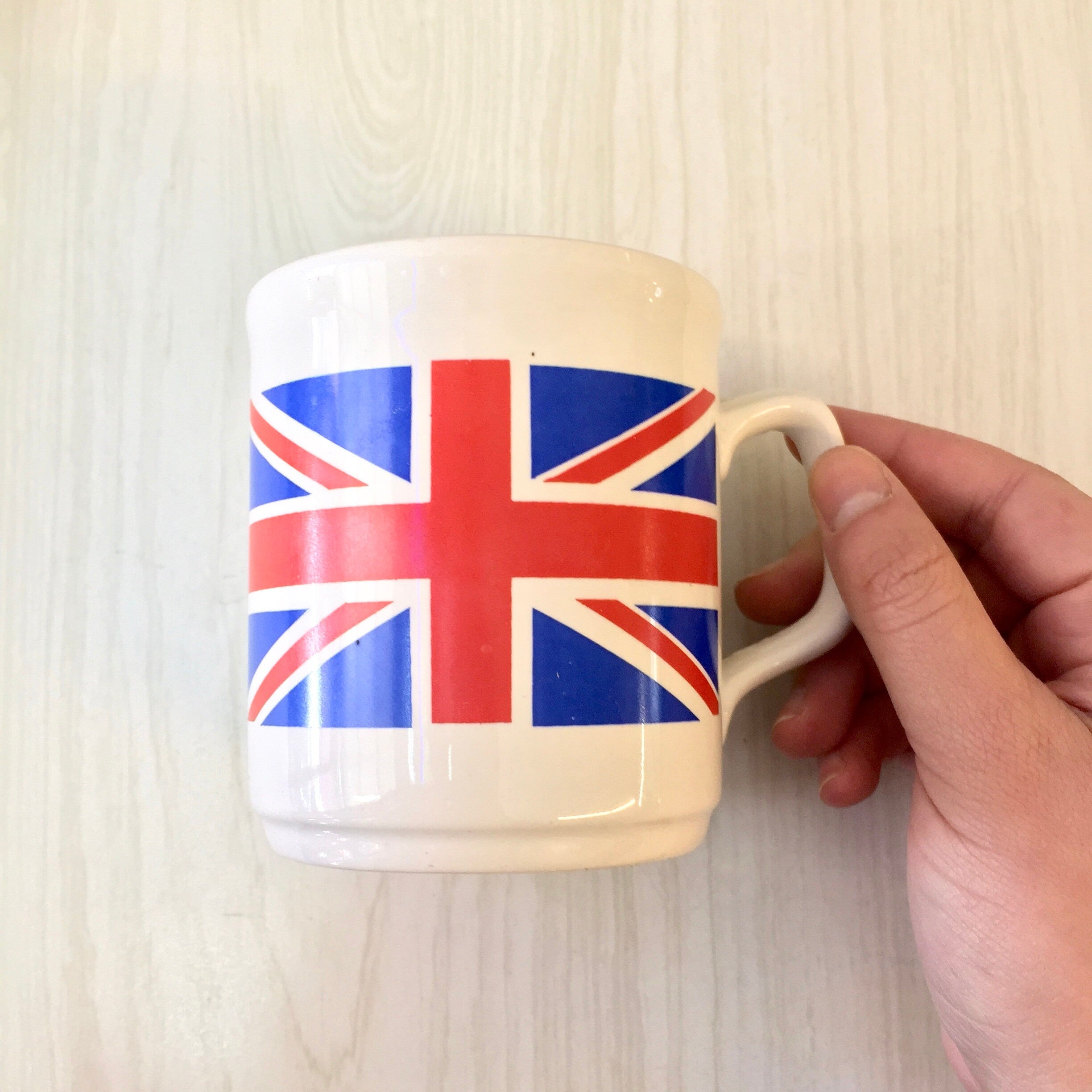 Vintage Mug, British Flag, United Kingdom Mug, Ceramic Mug, Coffee, Tea, Gift for Mom, Mother's Day Gift, Made in England, Flag Mug, Kitchen