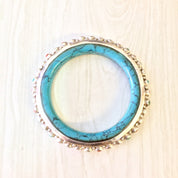 Vintage Silver Bracelet, Turquoise Bracelet, Turquoise Jewelry, Coral Bracelet, Vintage Jewelry, Bangle Bracelet, Sterling Silver, Blue, Red