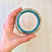 Vintage Silver Bracelet, Turquoise Bracelet, Turquoise Jewelry, Coral Bracelet, Vintage Jewelry, Bangle Bracelet, Sterling Silver, Blue, Red