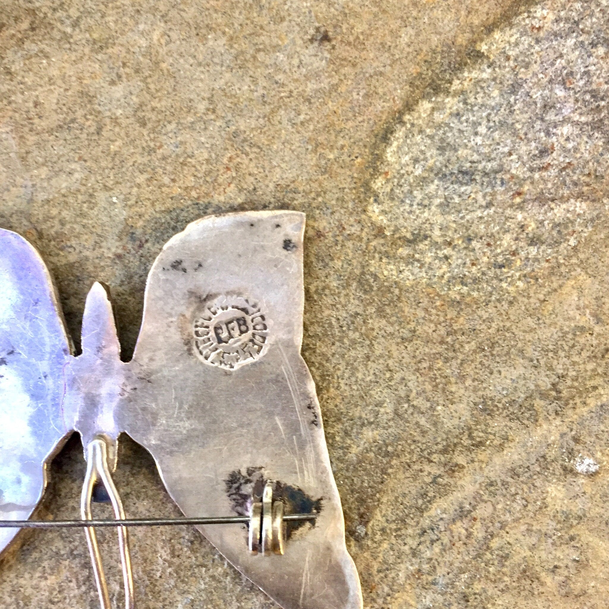 Vintage Silver Brooch, Sterling Silver, Vintage Jewelry, Abalone Brooch, Silver Pin, Butterfly Pin, Abalone Butterfly, Made in Mexico,