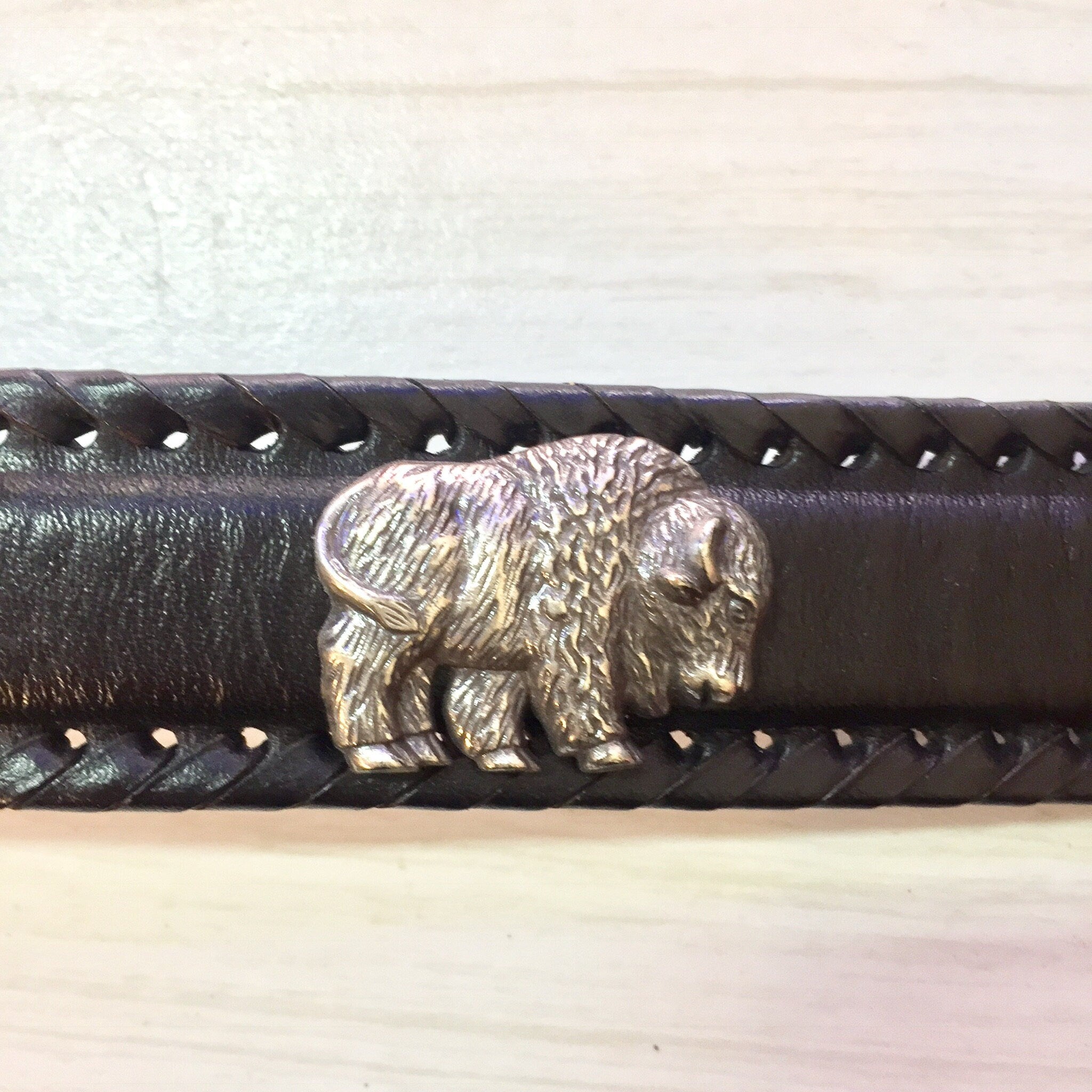 Vintage Brighton Belt, Black Leather Belt, Animal Belt, Silver Tone, Vintage Belt, Vintage Accessories, Lion, Alligator, Lizard, Buffalo