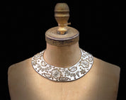 Womens blouse collar, vintage clothing, pearl on collar, vintage dress collar, Pearl collar, beaded collar, faux collar, Collar vintage