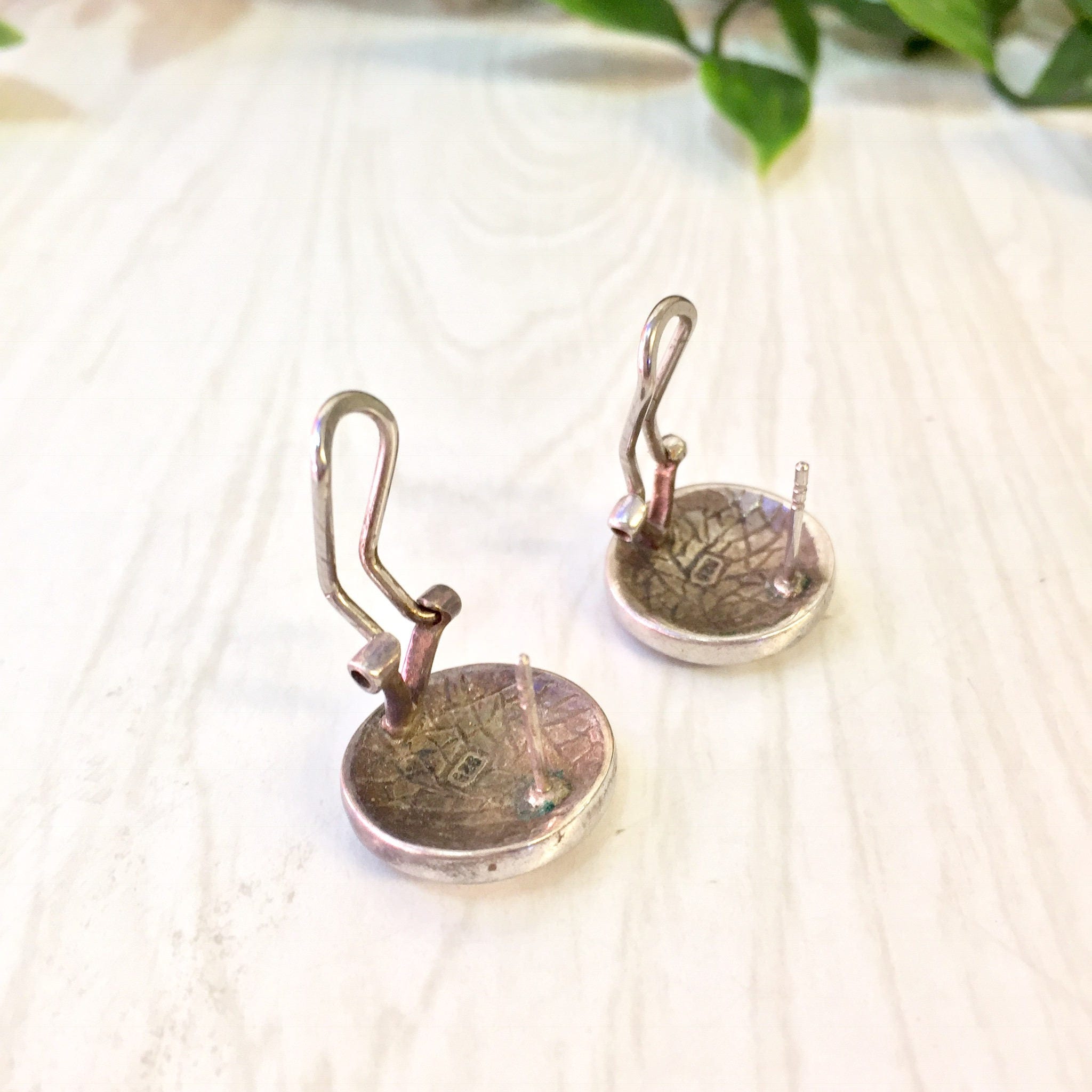 Vintage Silver Earrings | Abalone Earrings | Mother of Pearl | Vintage Jewelry | Earrings | Mosaic Jewelry | Abalone Shell | Valentines Day