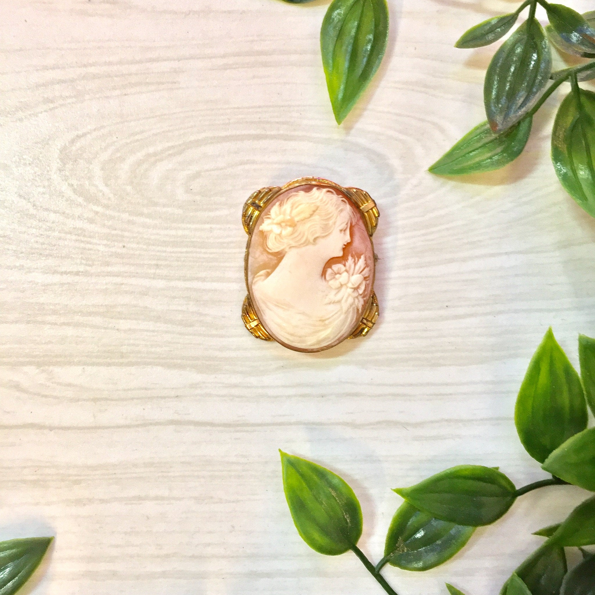 Vintage Cameo Brooch | Cameo Jewelry | Vintage Jewelry | Gold Filled | 10 Karat | Yellow Gold | Brooch | Pin | Cameo | Gold | Valentines Day