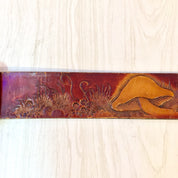 Vintage Leather Belt | Leegin Leather | Leegin Belt | Brown Leather belt | Brass Buckle | Mushroom Belt | Hippie | Bohemian | Tooled Belt |