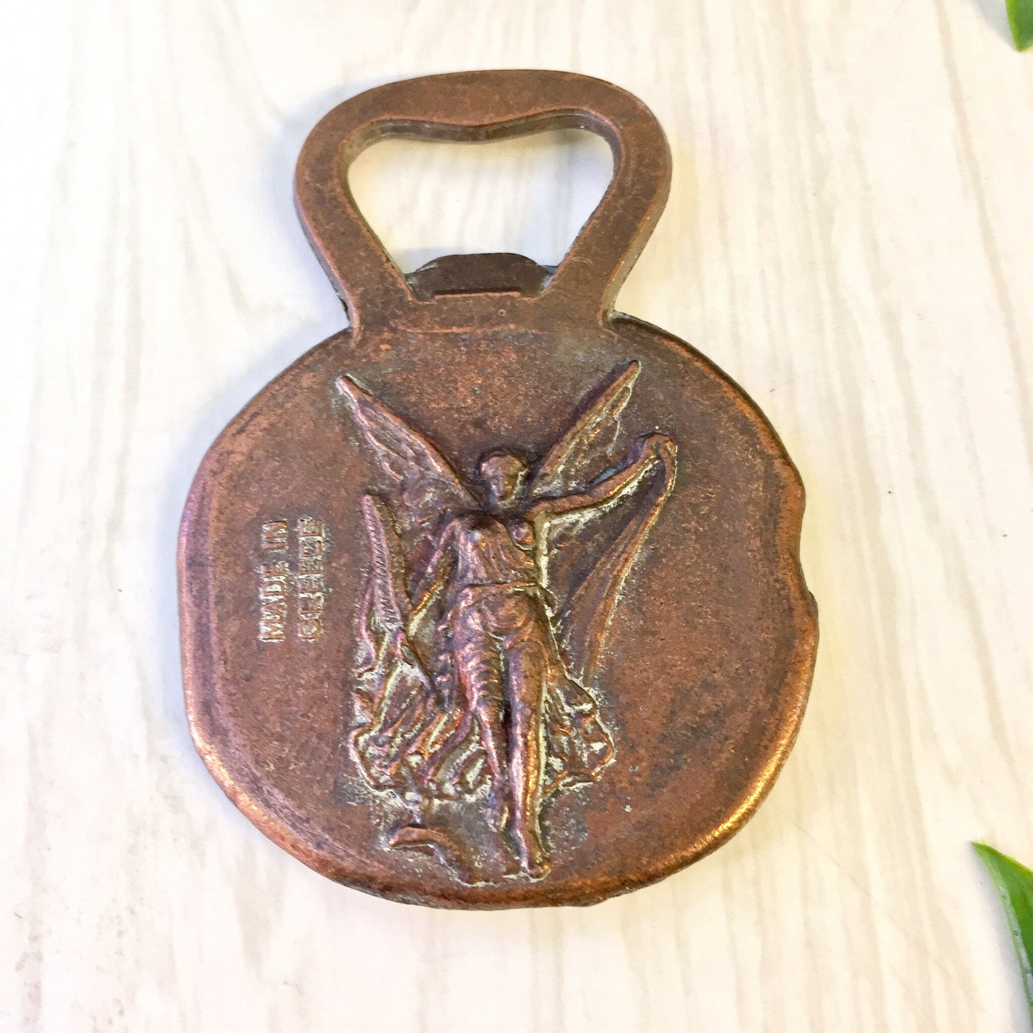 Vintage Bottle Opener, Copper Bottle Opener, Made in Greece, Greek God, Copper Decor, Vintage Home Decor, Bar Decor, Bottle Opener, Copper