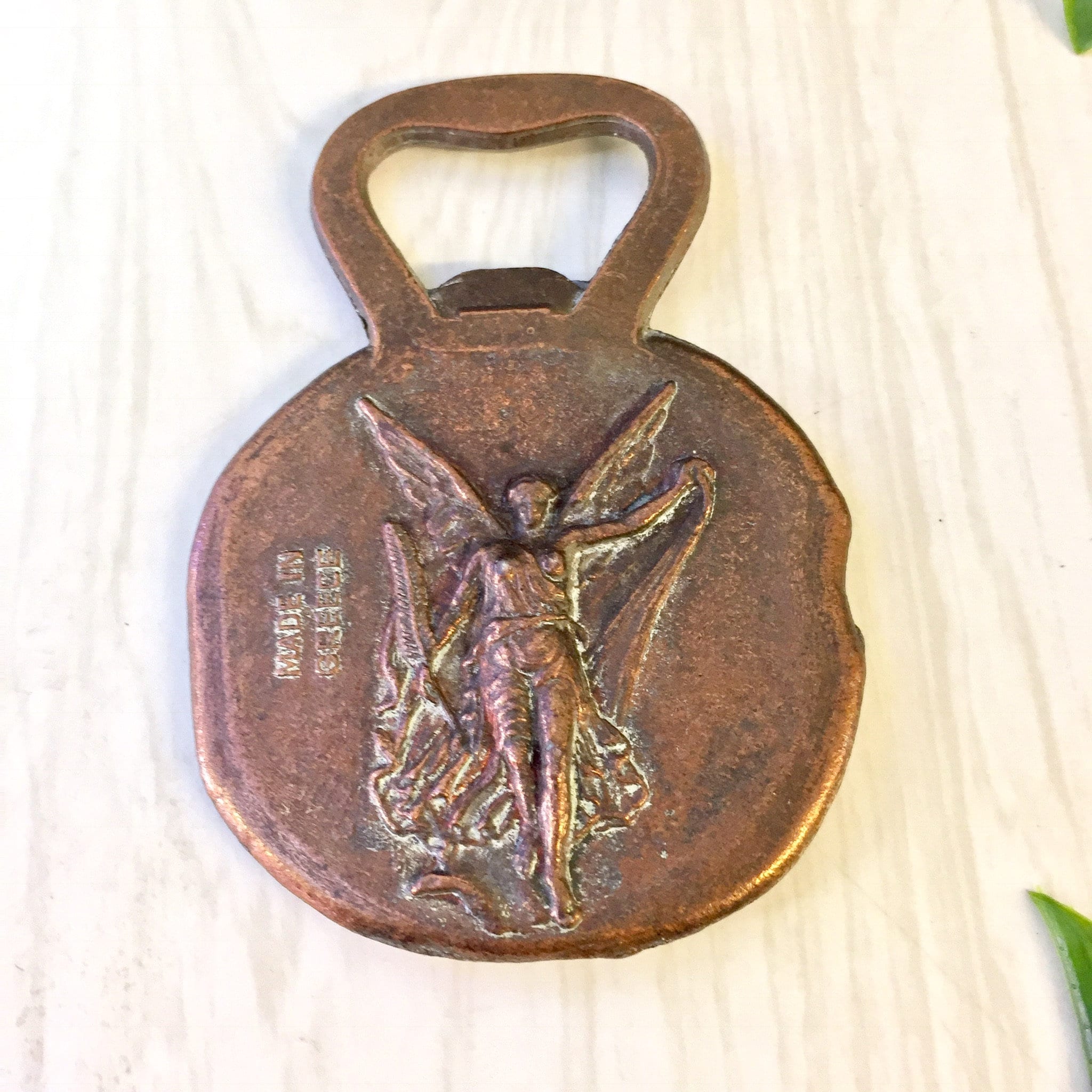Vintage Bottle Opener, Copper Bottle Opener, Made in Greece, Greek God, Copper Decor, Vintage Home Decor, Bar Decor, Bottle Opener, Copper