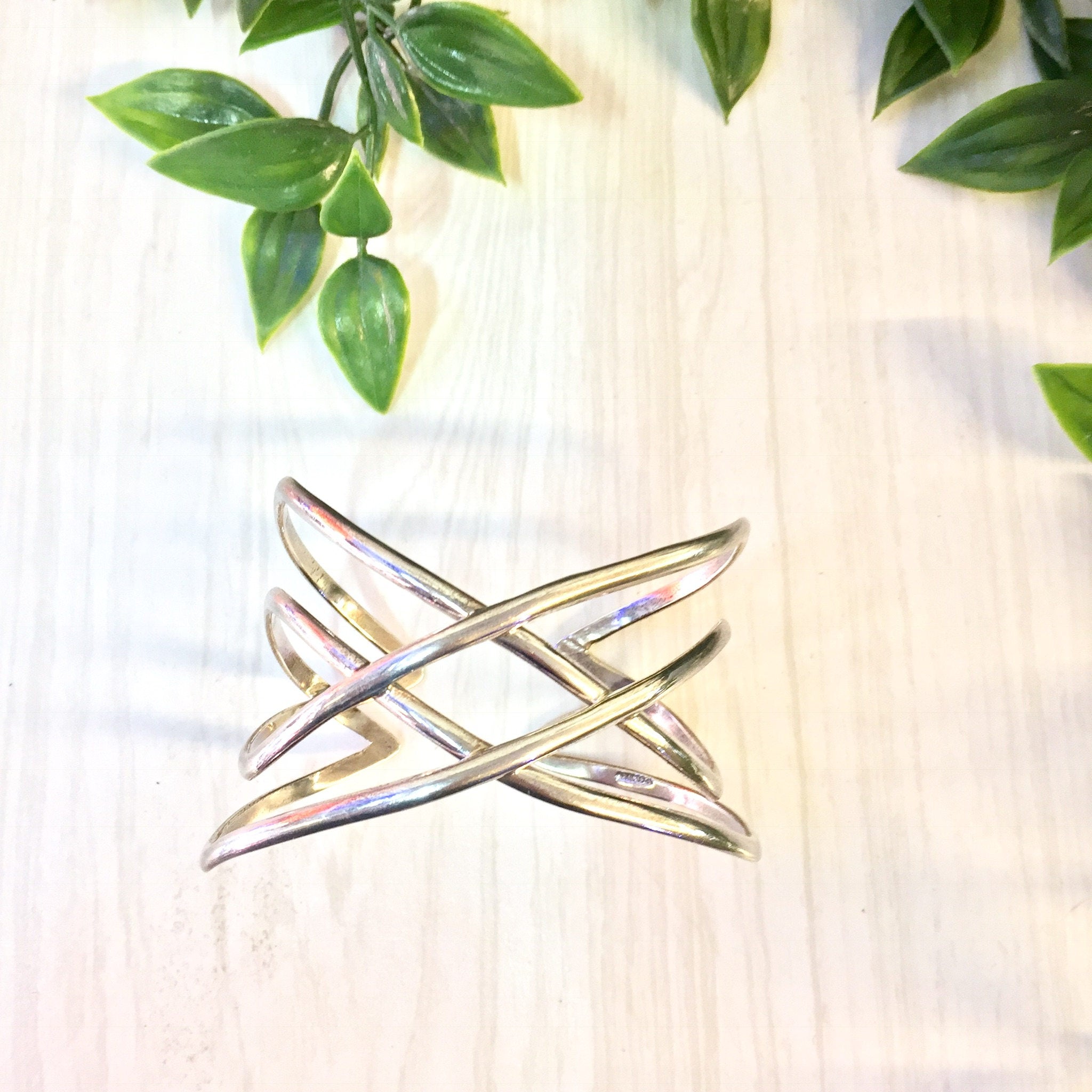 Vintage Silver Bracelet | Cuff Bracelet | Vintage Jewelry | Abstract Jewelry | Sterling Silver | Bracelet | Cuff | Vintage Silver | Jewelry