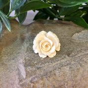Vintage Rose Brooch, Small Rose Brooch, Vintage Jewelry, White Rose, Plastic Brooch, Vintage Pin, Flower Brooch, Rose, Flowers, Gift for Mom