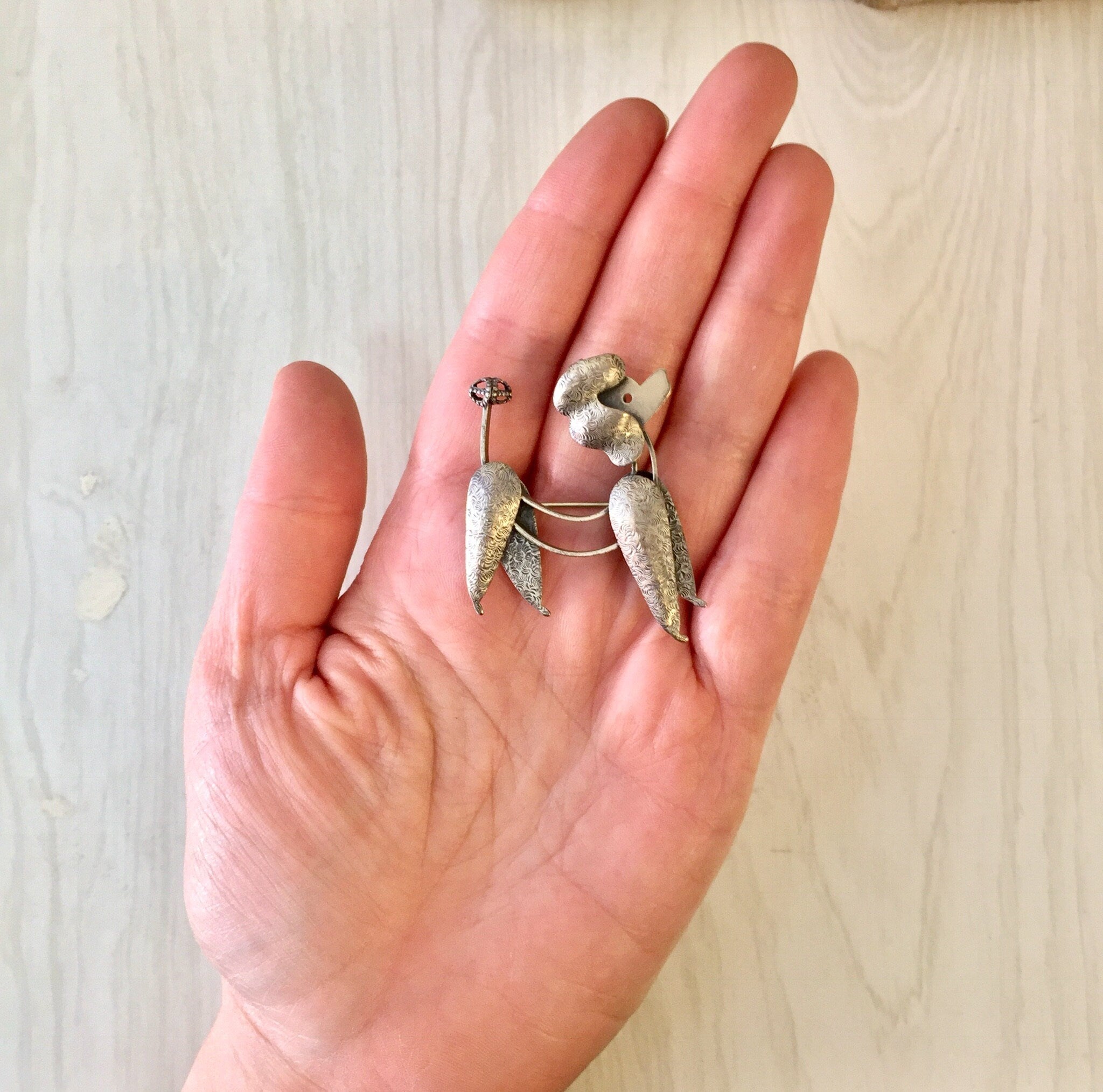 Vintage Silver Brooch, Poodle Brooch, Beau Poodle Brooch, Beau Sterling, Vintage Jewelry, Sterling Silver, Dog Jewelry, Pet Jewelry, Animal