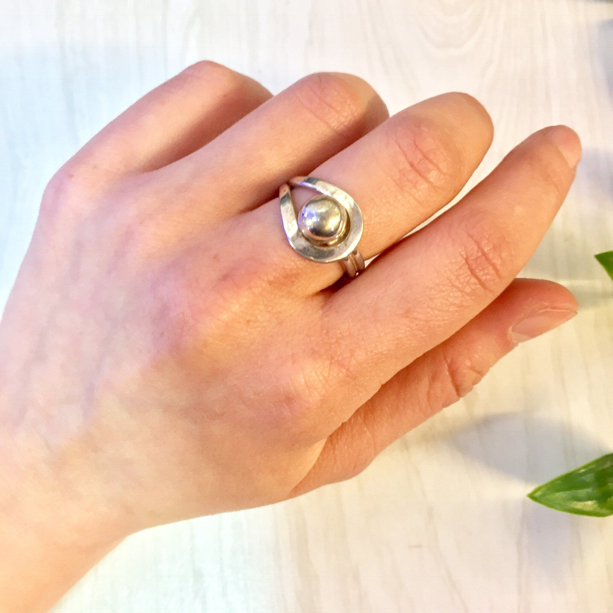 Vintage Silver Ring, Sterling Silver, Vintage Jewelry, Abstract Ring, Abstract Jewelry, 925, Silver Ring, Gift for Mom, Mother's Day Gift
