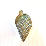 Brass Shell Ashtray | Vintage Ashtray | Brass | Vintage Home Decor | Turquoise Beads | Pedestal | Small Ashtray | Catch All Dish | Bohemian
