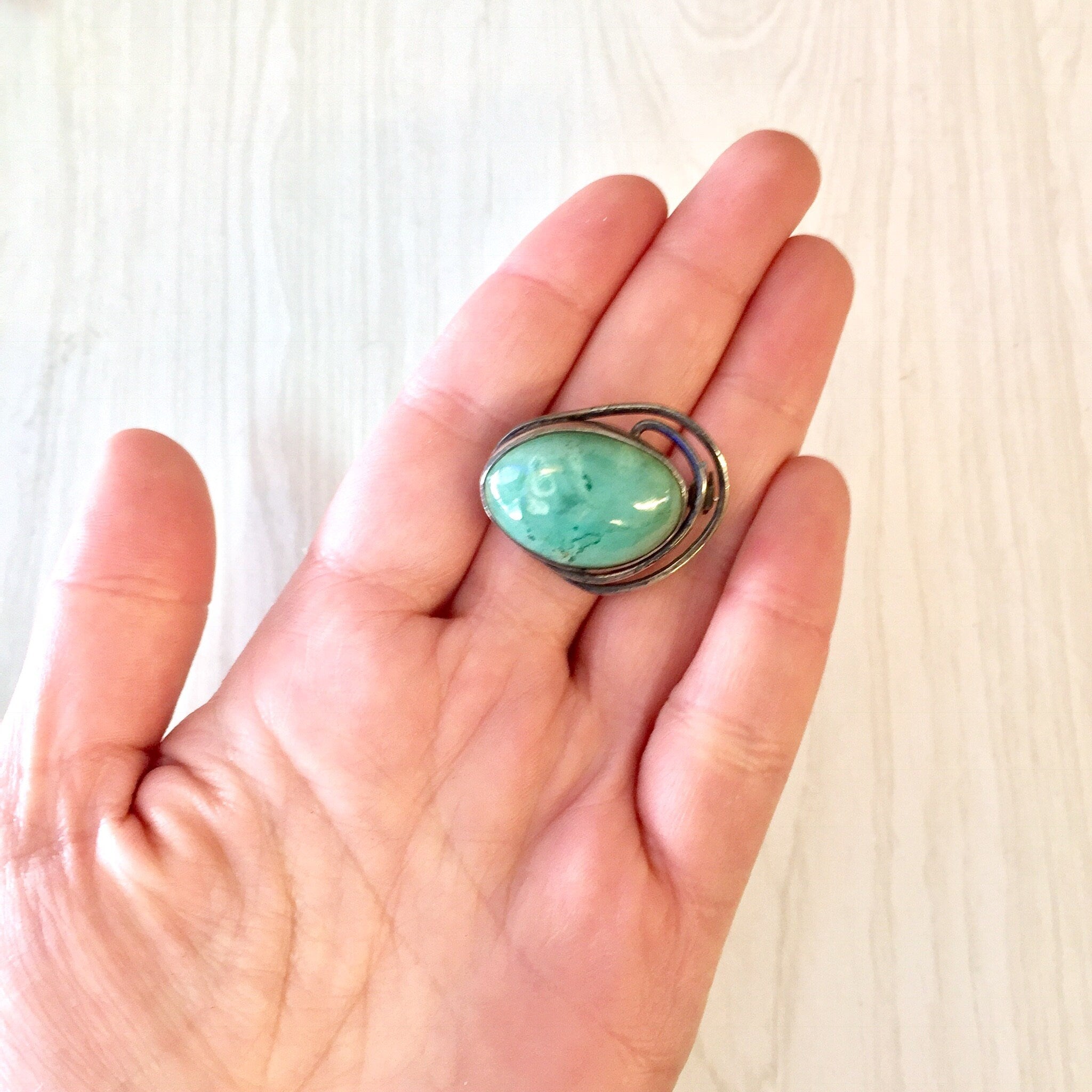 Vintage Silver Brooch, Turquoise Brooch, Vintage Pin, Vintage Jewelry, Pendant, Necklace, Blue, Green, Vintage Necklace, Gift for Mom