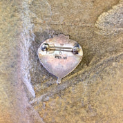 Vintage Silver Brooch, Heart Brooch, Charoite Jewelry, Purple Jewelry, Vintage Brooch, Vintage Pin, Vintage Jewelry, Opal Jewelry, Heart