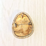 Vintage Silver Brooch, Sterling Silver, Vintage Jewelry, Pendant, Vintage Pin, Green Turquoise, Turquoise Jewelry, Beaded Brooch, Green,
