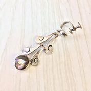 Vintage Silver Earrings, Screw Back Earrings, Abalone Earrings, Vintage Jewelry, Statement Jewelry, Sterling Silver, 925, Made in Mexico,