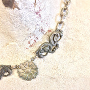 Vintage Choker, Silver Tone Necklace, Vintage Necklace, Vintage Jewelry, Floral Necklace, Daisies, Silver Tone Jewelry, Flowers, Choker,