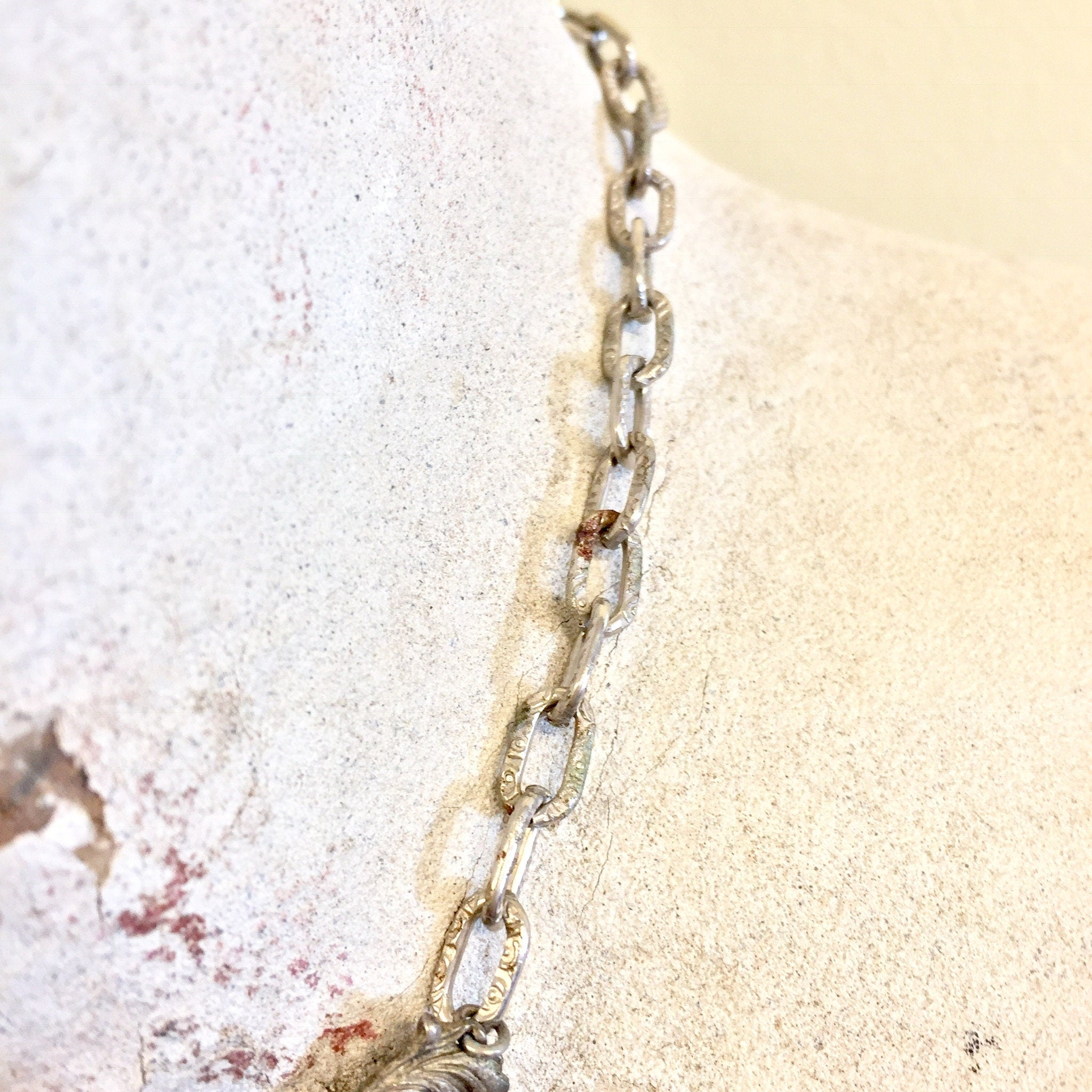 Vintage Choker, Silver Tone Necklace, Vintage Necklace, Vintage Jewelry, Floral Necklace, Daisies, Silver Tone Jewelry, Flowers, Choker,