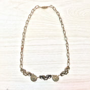 Vintage Choker, Silver Tone Necklace, Vintage Necklace, Vintage Jewelry, Floral Necklace, Daisies, Silver Tone Jewelry, Flowers, Choker,
