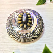 Concho Belt Buckle | Silver Concho | Belt Buckle | Vintage Concho | Sterling Silver | Blue Lapis | Green | Concho Belt | Navajo Buckle