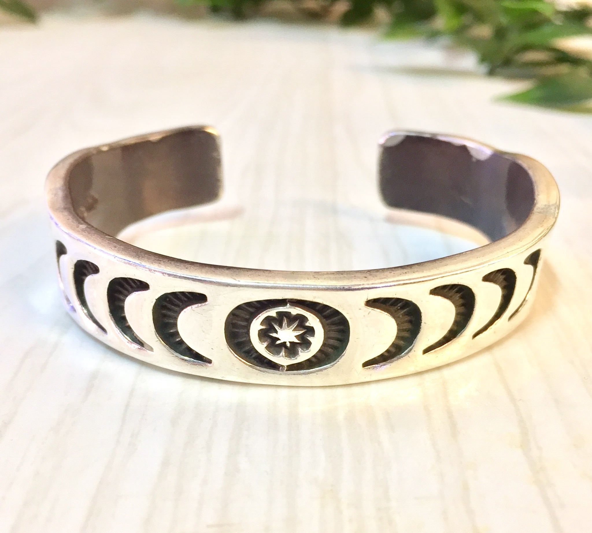 Vintage Hopi Cuff | Silver Cuff Bracelet | Hopi Jewelry | Sun | Moon | Stars | Stamped Cuff | Rare Hopi Cuff | Vintage Jewelry | Gift Idea