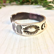 Vintage Hopi Cuff | Silver Cuff Bracelet | Hopi Jewelry | Sun | Moon | Stars | Stamped Cuff | Rare Hopi Cuff | Vintage Jewelry | Gift Idea