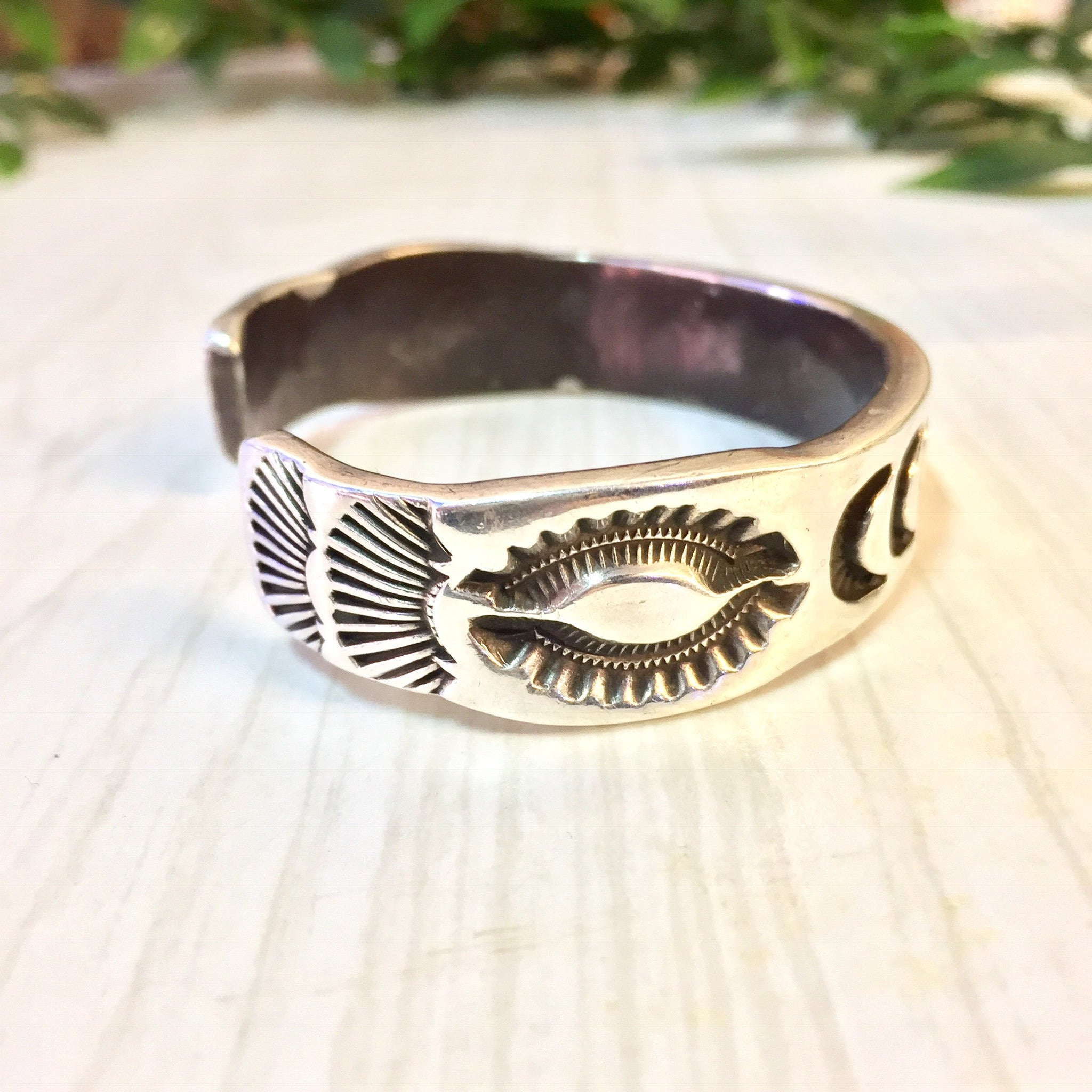 Vintage Hopi Cuff | Silver Cuff Bracelet | Hopi Jewelry | Sun | Moon | Stars | Stamped Cuff | Rare Hopi Cuff | Vintage Jewelry | Gift Idea