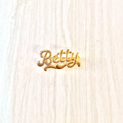 Vintage Gold Brooch, Vintage Jewelry, Gold Toned Pin, Betty Brooch, Monogram Pin, Betty, Name Plate, Monogram, Name Jewelry, Vintage Brooch
