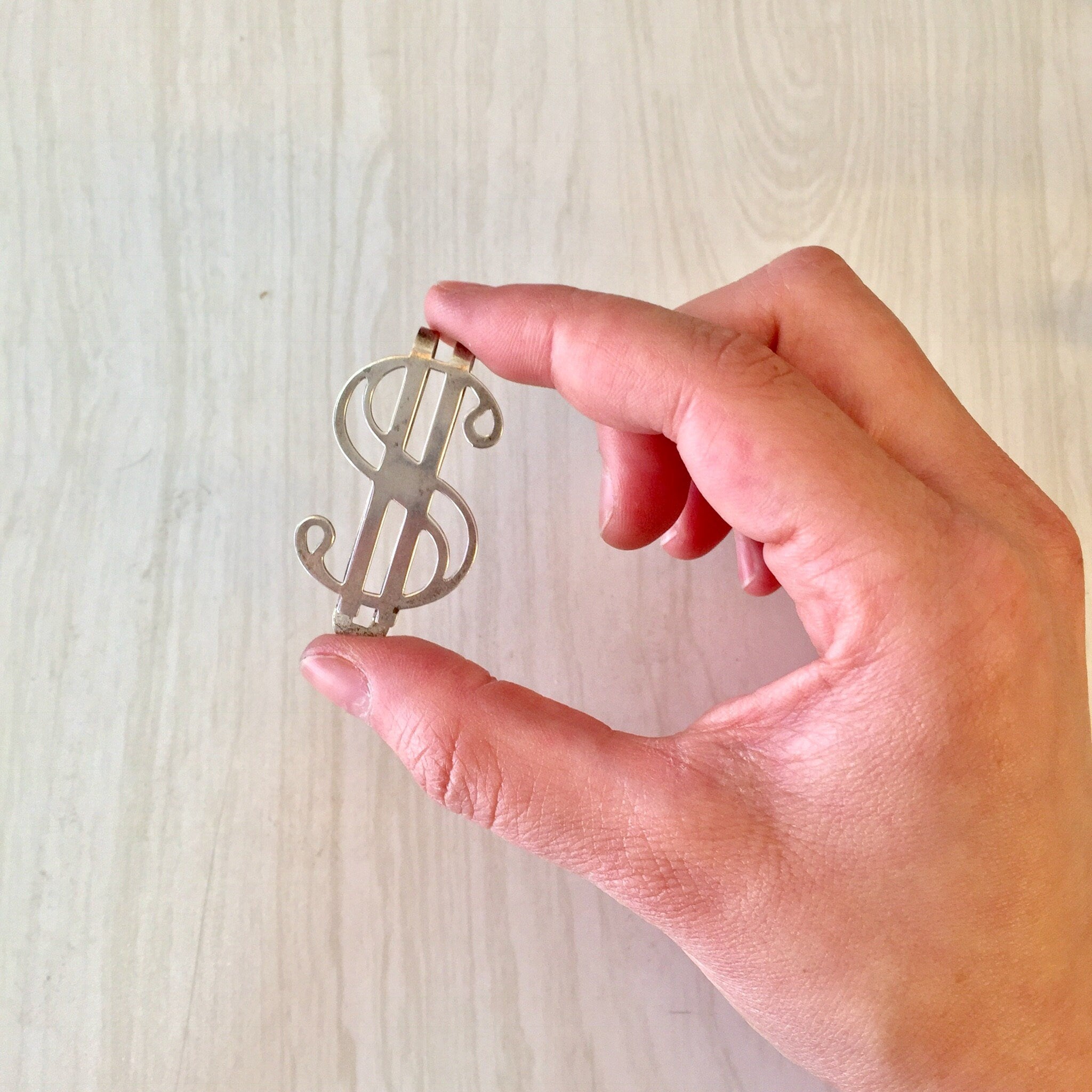 Vintage Money Clip, Dollar Sign Money Clip, Sterling Silver, Vintage Money, Dollar Sign, Gift for Dad, Men's Jewelry, Accessories,Money Clip