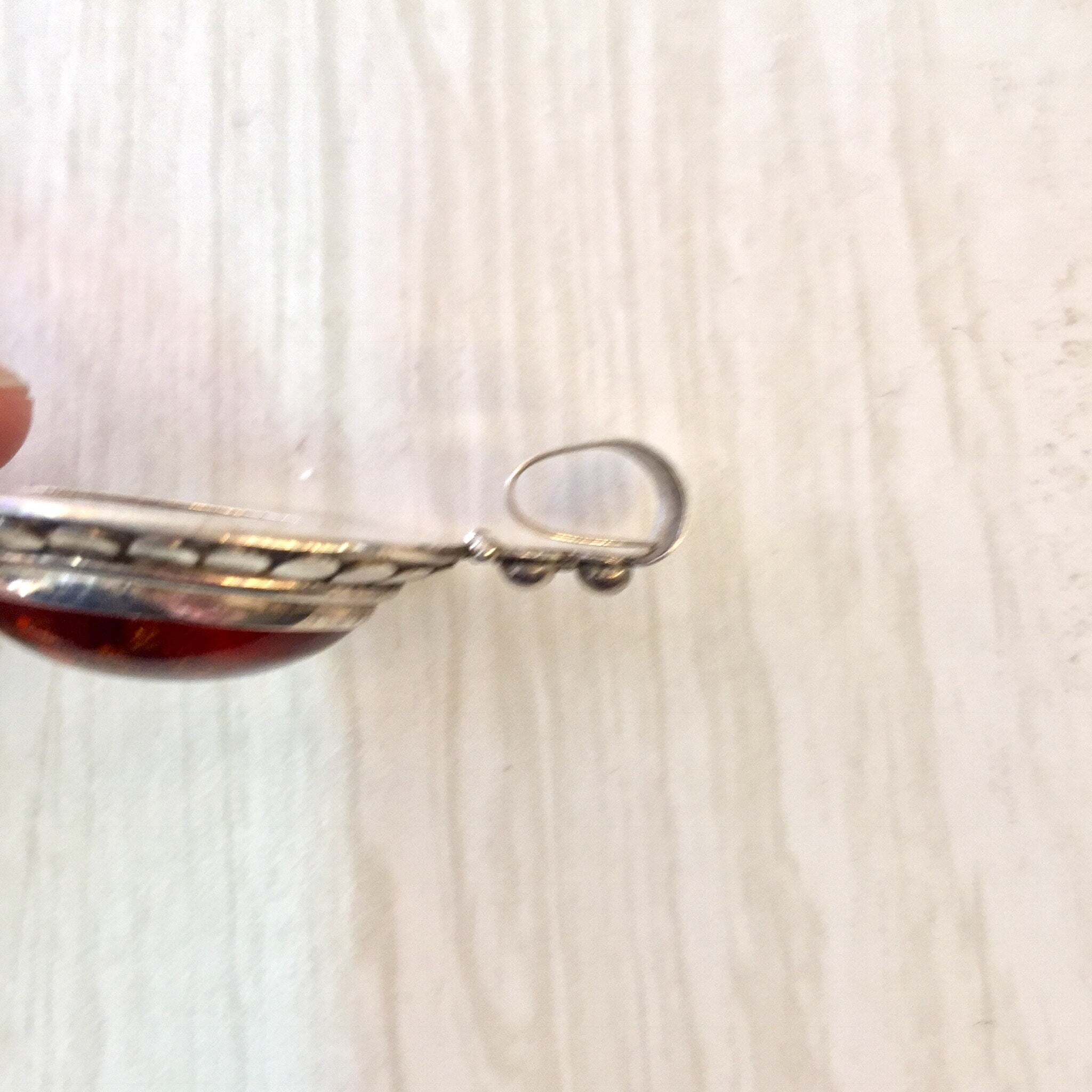 Vintage Silver Pendant, Amber Pendant, Sterling Silver, Vintage Jewelry, Pendant Necklace, Orange, Amber, Hinged Pendant, Oval Pendant, Gift