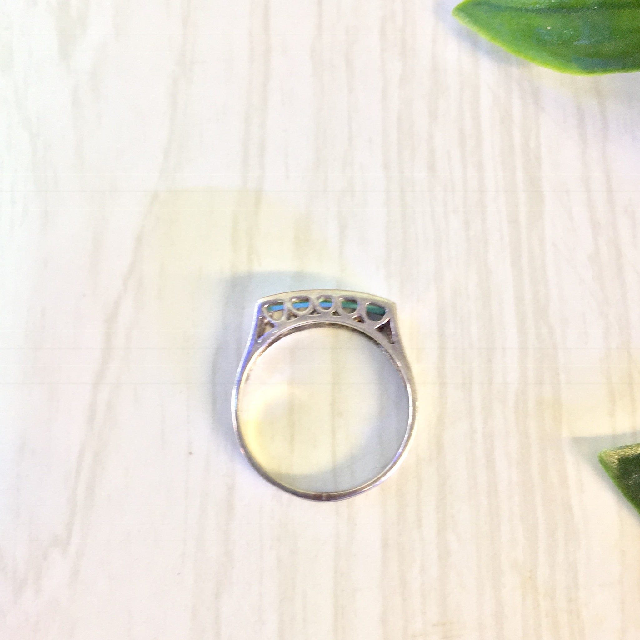 Vintage Silver Ring | Turquoise Ring | Vintage Jewelry | Turquoise Jewelry | Blue | Sterling Silver | Cut Out Ring | Turquoise | Vintage