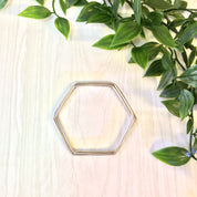 Vintage Silver Bracelet | Bangle Bracelet | Vintage Jewelry | Geometric Jewelry | Hexagon | Three Piece Bangle | Sterling Silver | Bracelet