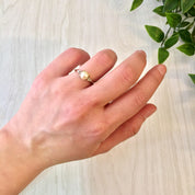 Vintage Gold Ring | 10 K Yellow Gold | Yellow Gold Ring | Pearl Ring | Vintage Jewelry | Diamond Ring | Gold Jewelry | Engagement Ring |