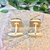 Vintage Cufflinks, Mensear, Suit Accessories, Gold Cufflinks, Black, Gold, Yellow, Gift for Dad, Groom, Groomsman, Square Cufflinks, Bubble