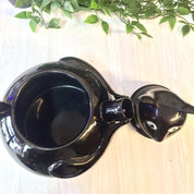 Vintage Teapot, Black Cat Teapot, Metal Teapot, Vintage Home Decor, Kitty Cat, Black Cat, Retro Home Decor, Kitchen Decor, Tea Kettle