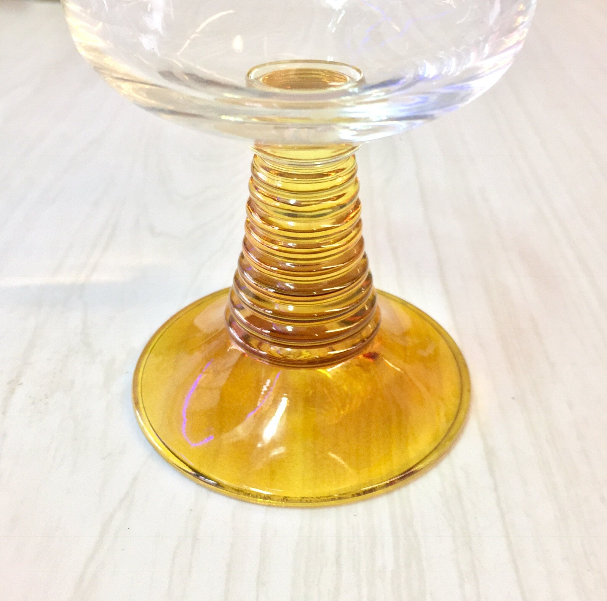 Vintage Roemer Wine Glasses, Tasting Glasses, Crystal Glasses, Yellow, Wine Tasting, Yellow Glasses, Vintage Barware, Set of Five, Goblet