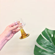 Vintage Roemer Wine Glasses, Tasting Glasses, Crystal Glasses, Yellow, Wine Tasting, Yellow Glasses, Vintage Barware, Set of Five, Goblet