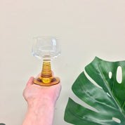 Vintage Roemer Wine Glasses, Tasting Glasses, Crystal Glasses, Yellow, Wine Tasting, Yellow Glasses, Vintage Barware, Set of Five, Goblet