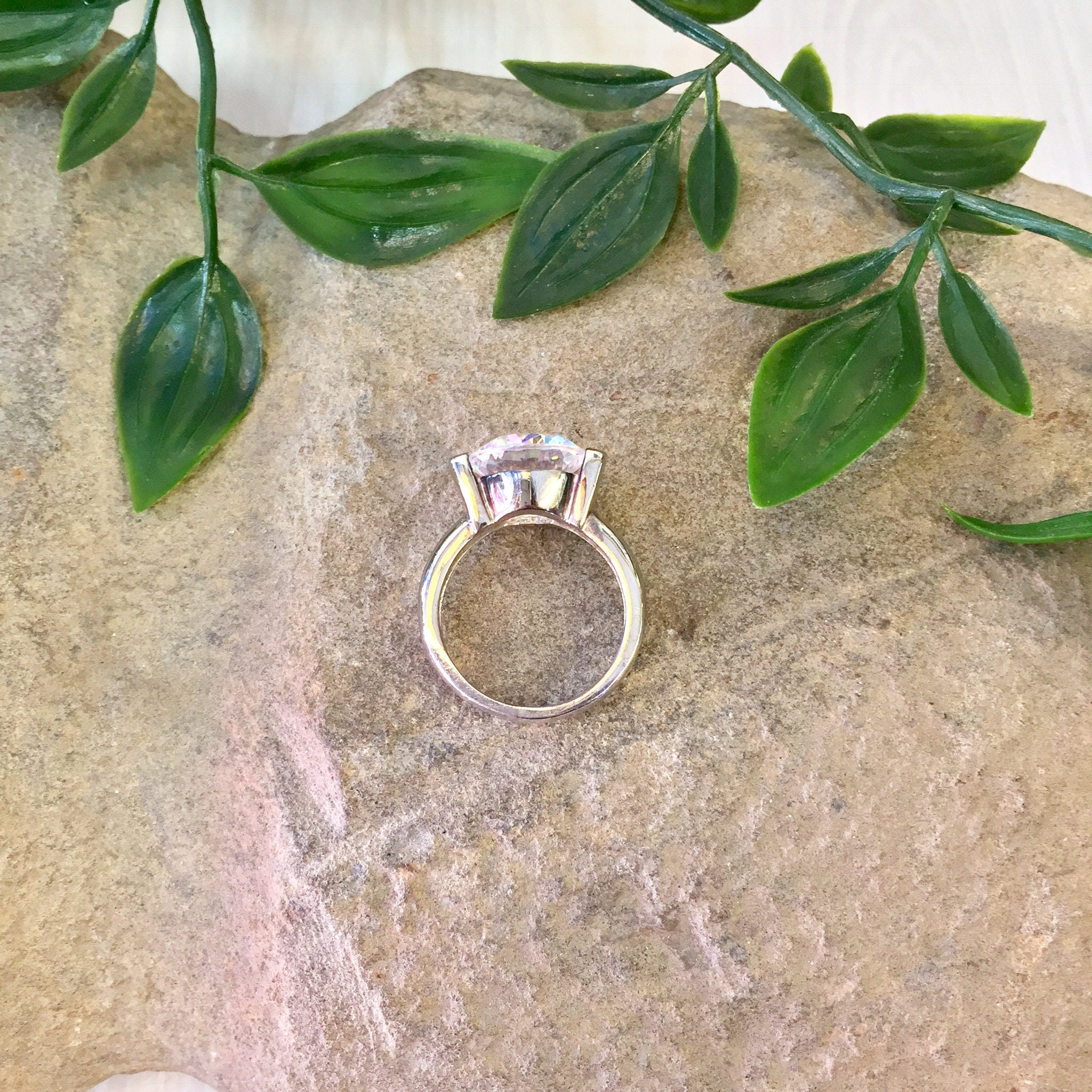 Vintage Silver Ring, Vintage Jewelry, Sterling Silver, Engagement Ring, Statement Jewelry, Cocktail Ring, Wedding Jewelry, Diamond, Gift