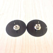 Vintage Earrings, Retro Earrings, Vintage Jewelry, Clock Earrings, Time, Costume Jewelry, Statement Jewelry, Disc Earrings, Round Earrings