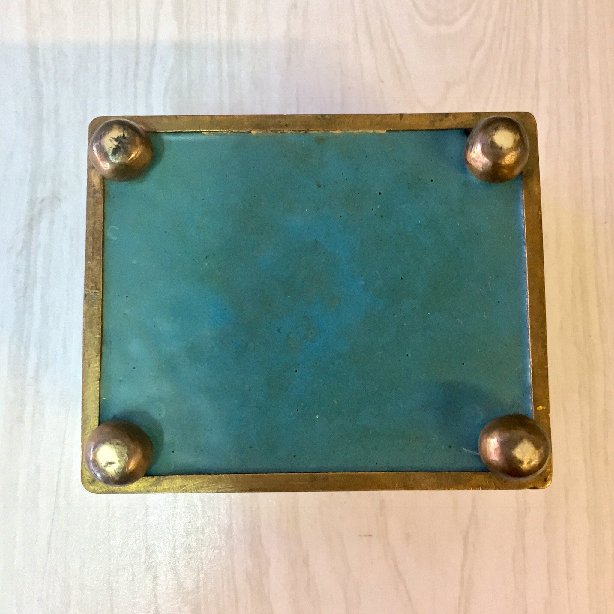 Vintage Cloisonne Box, Cloisonne Jewelry Box, Dragon Jewelry Box, Vintage Cloisonn, Blue Jewelry Box, Dragon Box, Trinket Box, Brass Box