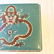 Vintage Cloisonne Box, Cloisonne Jewelry Box, Dragon Jewelry Box, Vintage Cloisonn, Blue Jewelry Box, Dragon Box, Trinket Box, Brass Box